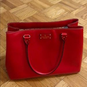 Kate Spade large red shoulder bag